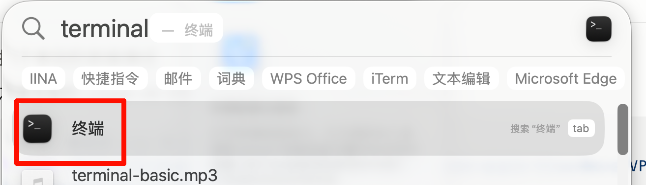Spotlight 搜终端